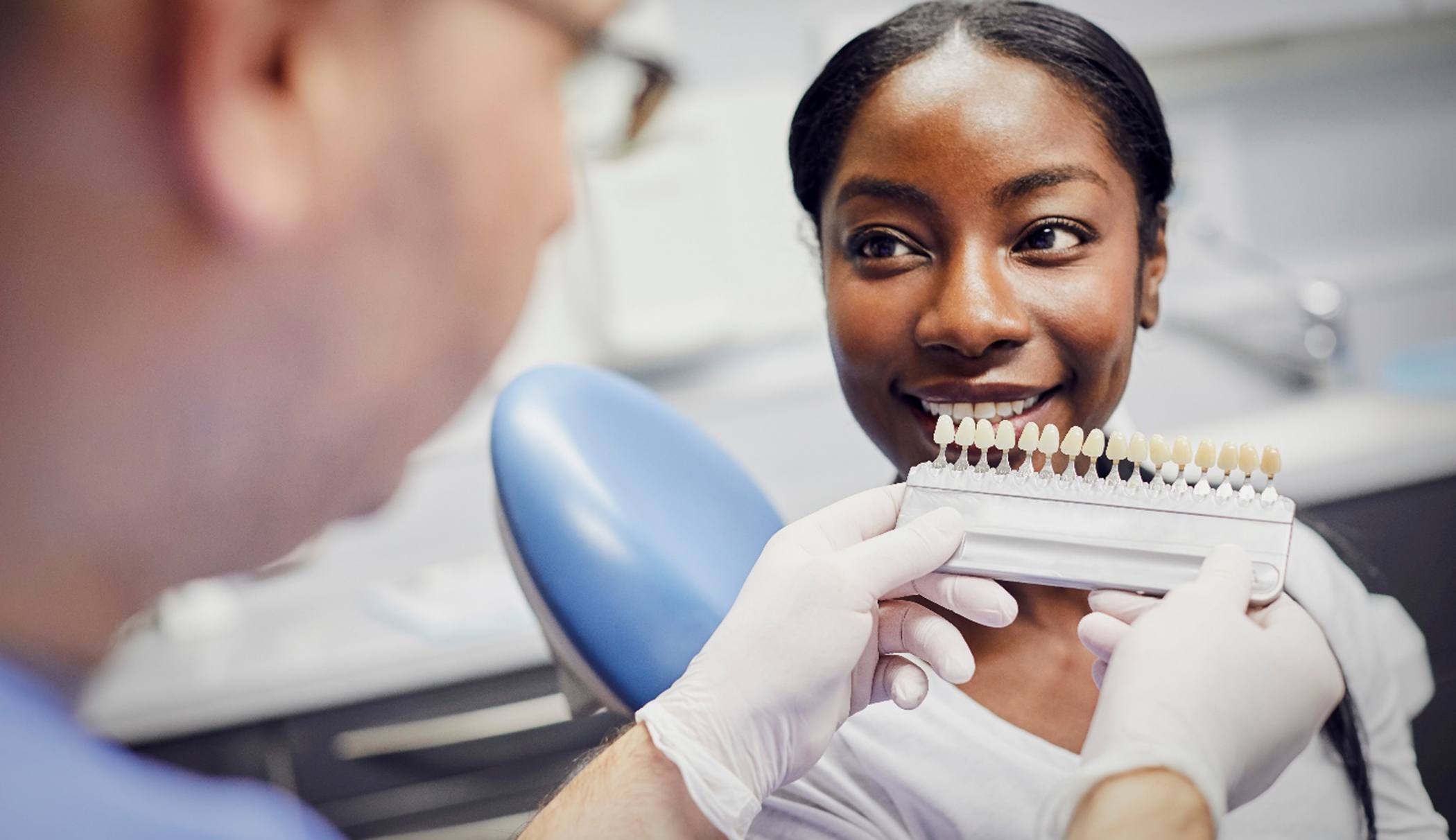 Patient in Modesto smiling with bright white teeth after teeth whitening 