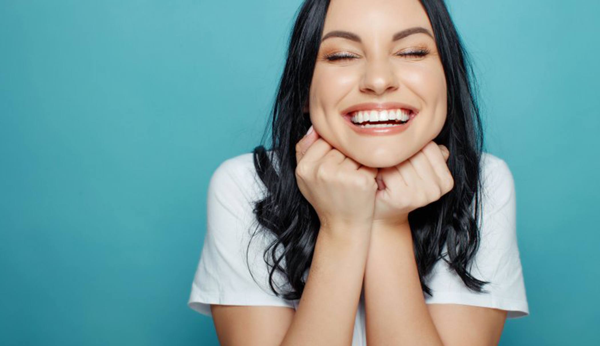 Lady smiles