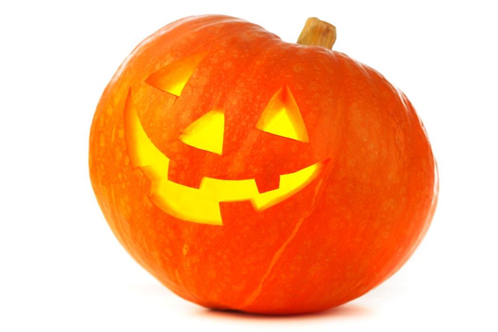 A happy jack-o-lantern